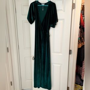 Baltic Born XXL emerald green wrap maxi dress